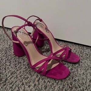 Vince Camuto pink strappy heels